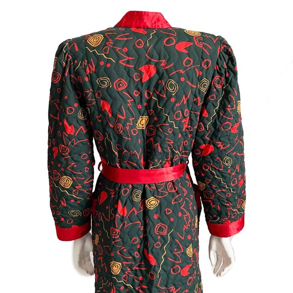 Diane von Furstenberg Quilted Vintage Bathrobe Vintage 80s - Picture 5 of 10